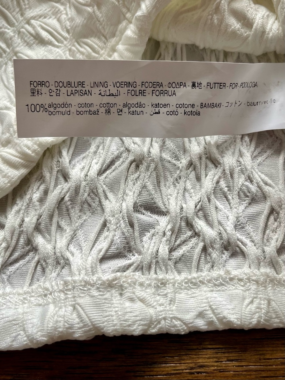 Zara White Textured V-Neck Cropped Blouse Large - Picture 10 of 10